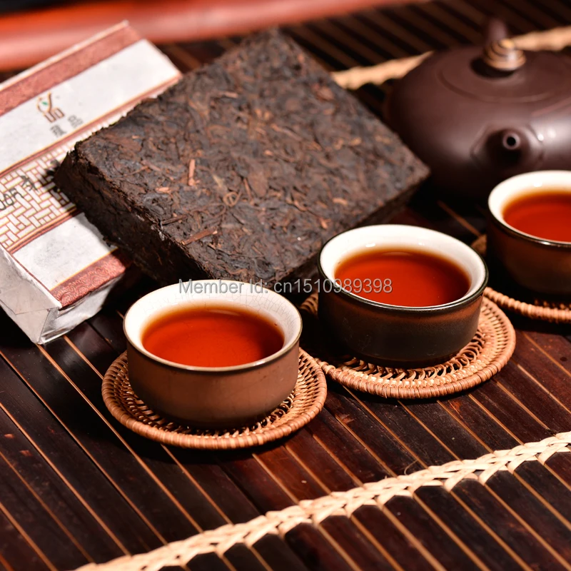 

Tea premium  trees   puer brick tea More Than 10 Years Puer Brick Pu er Ripe/Cooked Tea Shu Cha Organic Puerh Tea