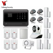 YobangSecurity Android IOS APP WI-FI GSM домашняя охранная сигнализация Системы с WI-FI IP Камера реле PIR детектор магнитный дверной контакт