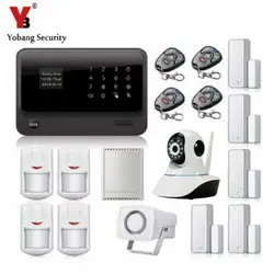 Yobangsecurity Android IOS APP WI-FI gsm дома Защита от взлома Системы с WI-FI IP Камера реле извещатель магнитный контакт