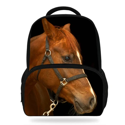 14 дюймов детская школьная сумка с животными для девочек-подростков, рюкзак с лошадью, книжные сумки для детей, мальчиков - Цвет: mE1084