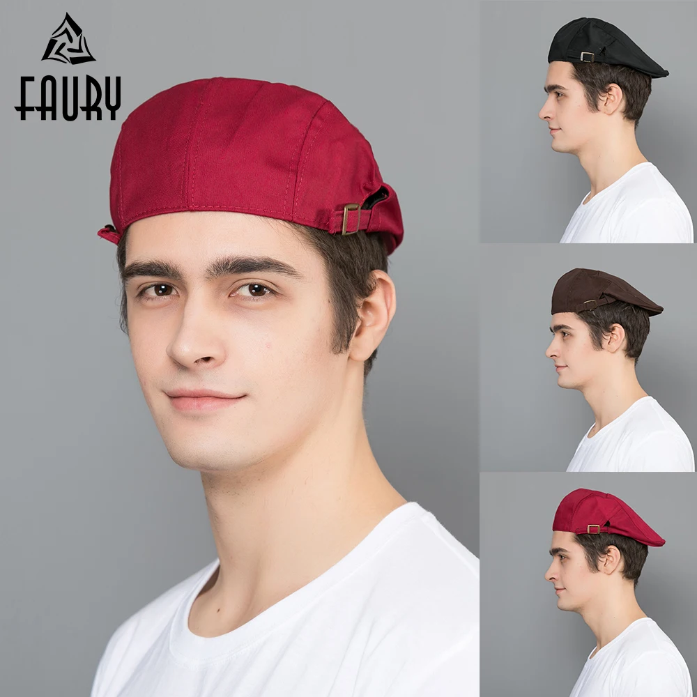 

Chef Hats Men Women Coffee Hotel Kitchen Restaurant Uniform Bakery Gentle Men Cook Wear Waiter Waitress Forward Work Caps