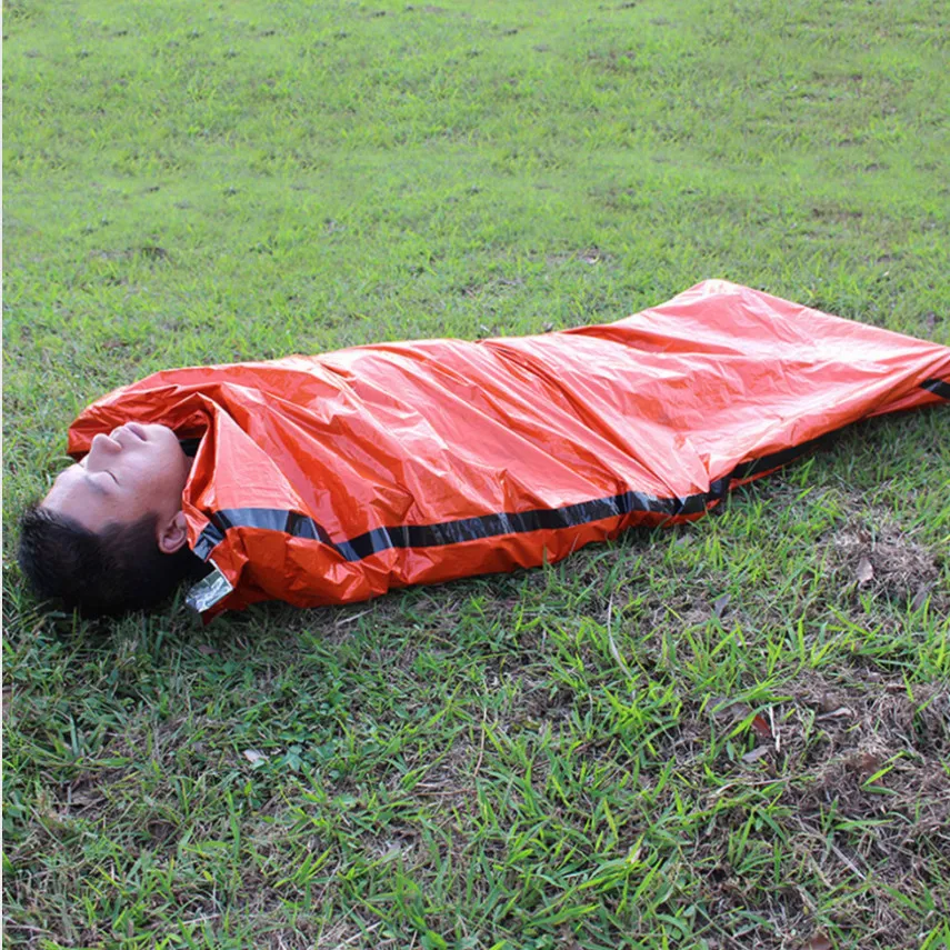

Outdoor Sleeping Bags Portable Emergency Sleeping Bags Light-weight Polyethylene Sleeping Bag for Camping Travel Hiking