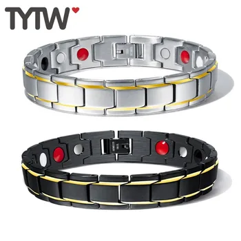 

TYTW High Quality Stainless steel Men Bracelet bangle Cool Customize hip hop gun black bangel Drop Shipping