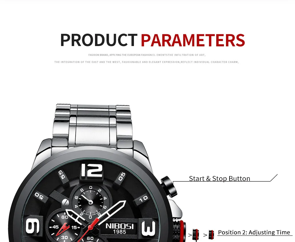 Relogio Masculino NIBOSI Men Watches Top Brand Luxury Waterproof Sports Watches For men Stainless Steel Clock Reloj Hombre 2018  (12)