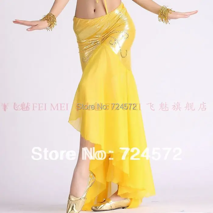 

Belly dance clothes sexy Gold point cloth fishtail skirt belly dance skirt for women belly dancing skirts
