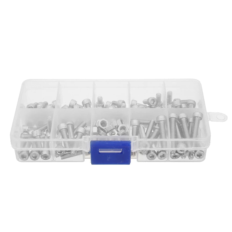 

MTGATHER Stainless Steel #4-40 UNC Hex Socket Head Cap Screws Hex Nuts Assortment Set Socket Screw Hot Sale