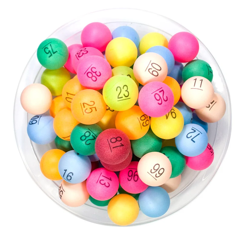 100 قطعة/الحزمة 40 مللي متر الملونة بينغ بونغ كرات تنس طاولة الكرة مع 1-100 أرقام اليانصيب الترفيه كرات ABS البلاستيك 2.4g
