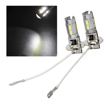 

TOYL 10X 2xCar H3 5630 SMD 10 LED Headlight White Driving Fog Head Light