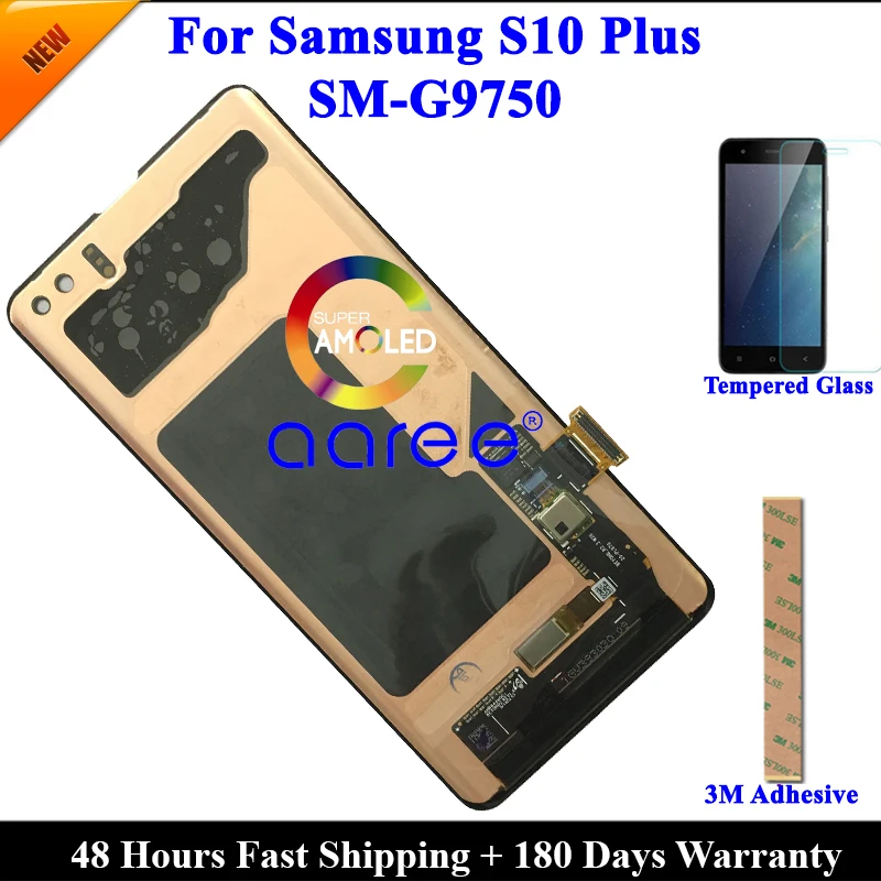 Супер AMOMLED lcd для samsung S10 PLUS lcd G9750 lcd для samsung S10 Plus G9750 lcd экран сенсорный дигитайзер сборка