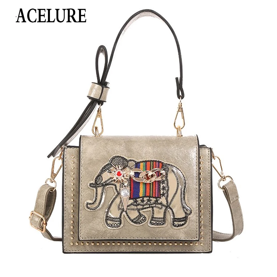 

ACELURE Fashion Women PU Leather Messenger Bag Elephant Handbag Ladies Small Crossbody Bag Women Designers Shoulder Bags Girls