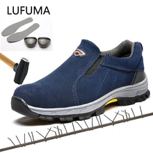 Бренд; большие размеры 39-46; женские и мужские ботинки для работы и безопасности; Мужская и женская обувь на среднем каблуке из натуральной кожи; RXM103