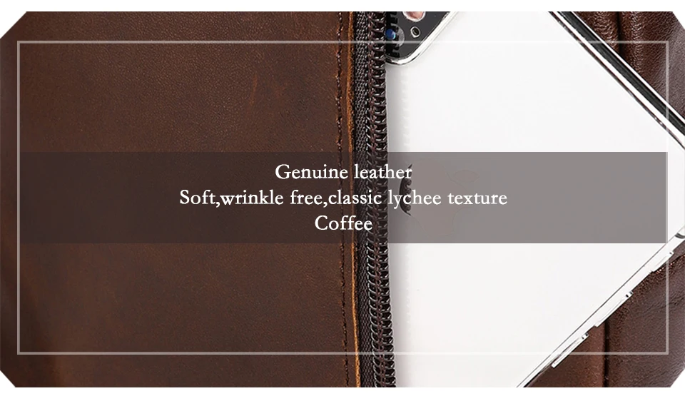 genuine leather men bag zipper crossbody bag sling bag men chest pack men messenger bags (6)