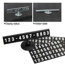 Автомобильная Временная парковочная вывеска номер мобильного телефона Модель карты Авто светящаяся телефонная номерная табличка в ночное время