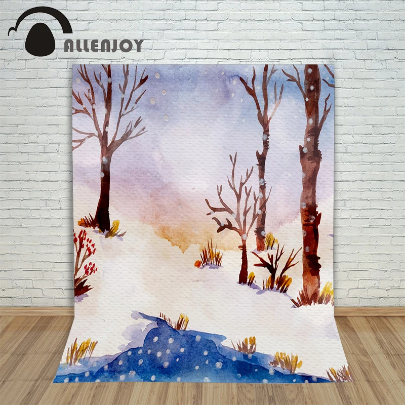 

Christmas backgrounds for photography Snow winter landscape forest new year Background studio new fabric children