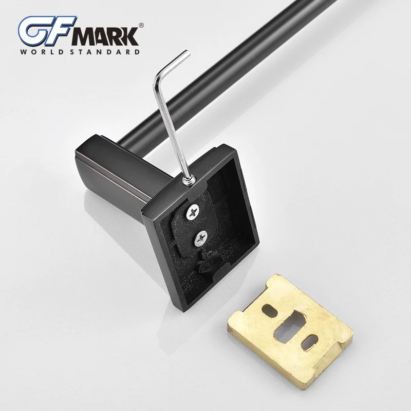 GFmark Черный Античный вешалка для полотенец Toallero ORB поверхности висит стержень