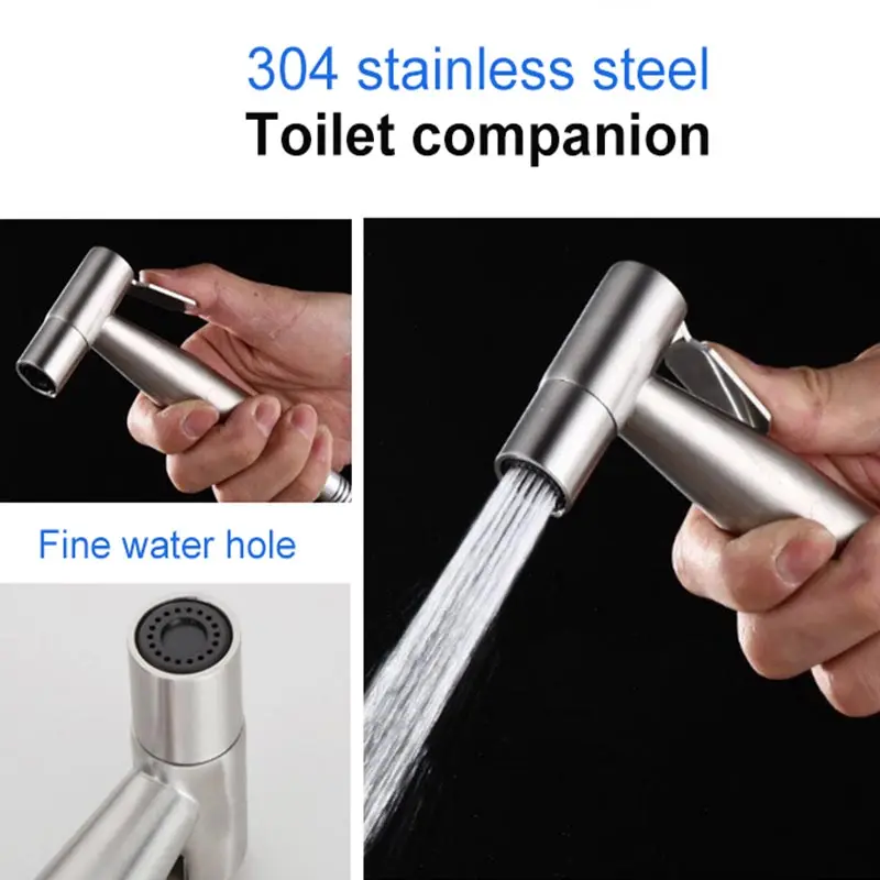 SRJ 304 Stainless Steel Bidets Fine Brushing Rustproof And Durable Water Saving Bidets Household Bathroom Cleaning Accessories