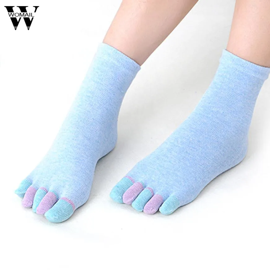 Buy 2017 Womens Cotton Colorful Non Slip Massage Toe Socks Full Grip With Socks