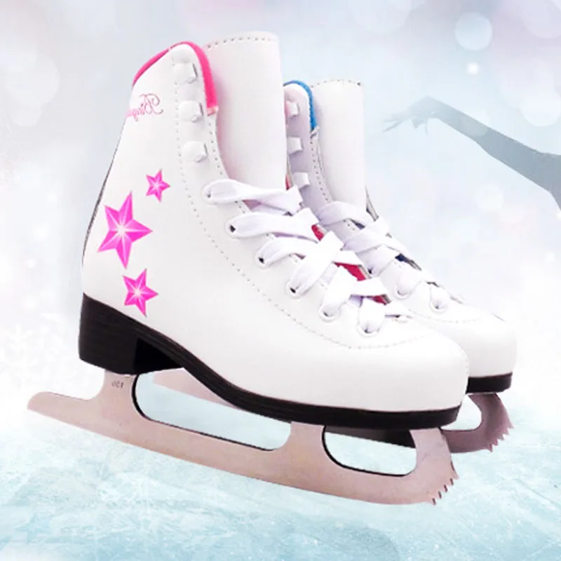 Japy تزلج الجليد تزلج الخدع أحذية الكبار الطفل بو زلاجات ثلجية المهنية زهرة سكين الجليد هوكي سكين الحقيقي زلاجات ثلجية