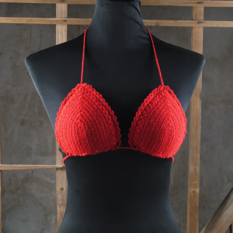 

Handmade crocheted bikini Tops - Beach Blue Women Padded swimwear Top - swimming pools Bikini Padded Tops Custom Color