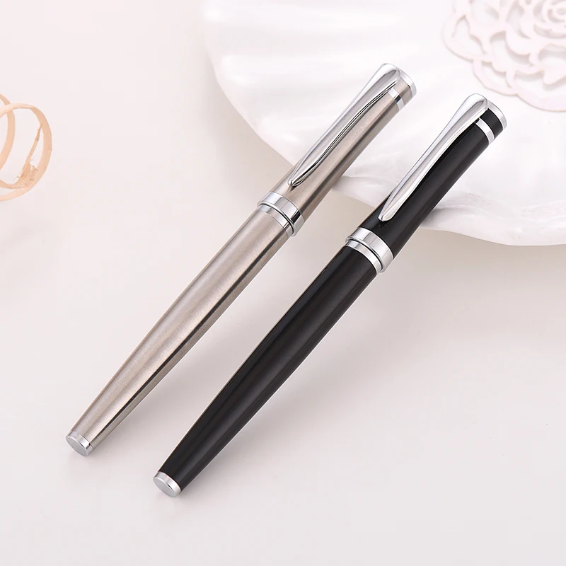 

Baoer 3035 black fountain pen Luxury Metal Pen Pluma Fuente Student Pen Smooth writing High Quality Office Gifts Dedicated