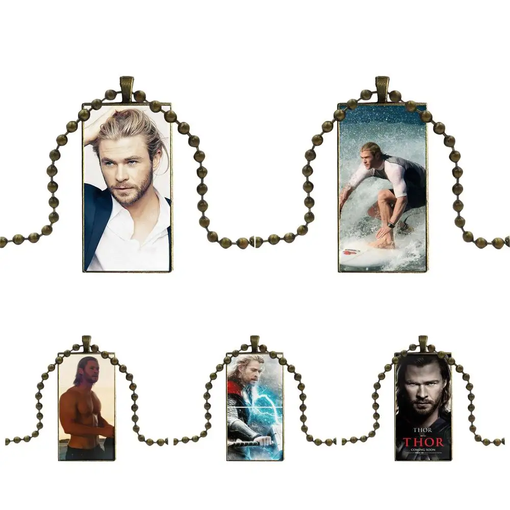 EJ Glaze Necklace Fashion Long Chain With Rectangle Necklace Jewelry