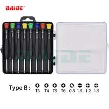 8 в 1 отвертка набор T3 T4 T5 T6 0,8 Pentalobe 1,2 1,5 Phillips 1,2 прямые отвертки для ремонта сотовых телефонов 100 наборы для ухода за кожей