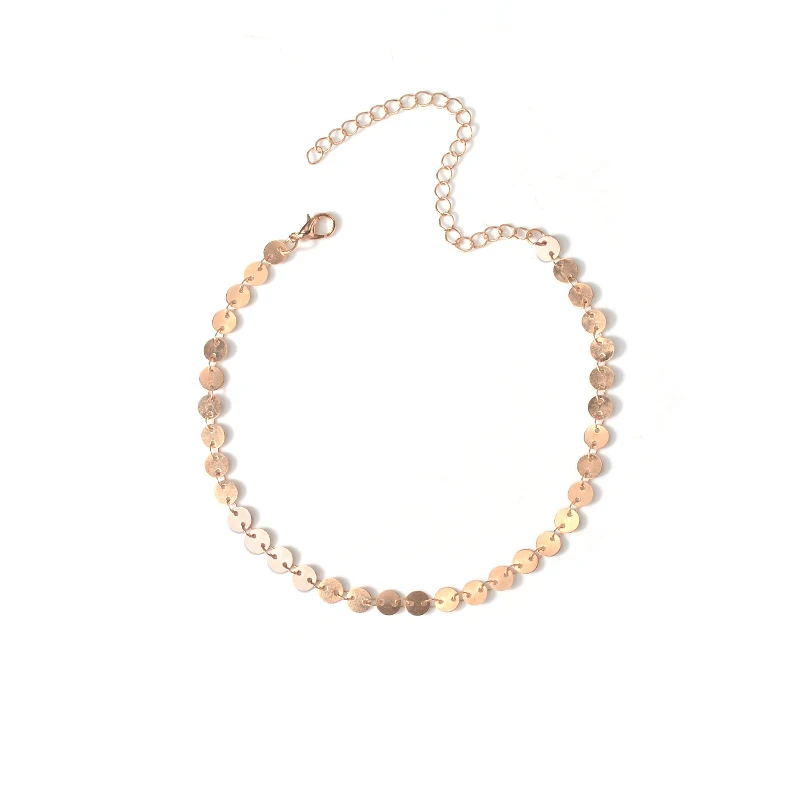 

Ingemark Simple Boho Dazzling Golden Color Sequins Chain Women Arm Chain Beach Party Bar Body Jewelry for Women