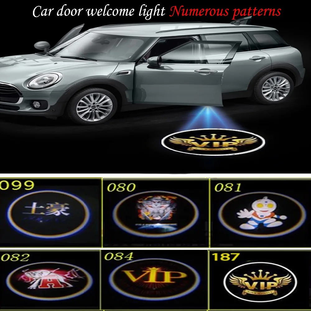 

Maxup 2pcs Universal car styling car ambient light led door welcome lamp for mazda buick Acura Ghost Shadow Lamp Projector logo