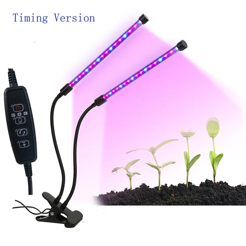 Plant Growth Lamp 20W 40 LED Plant Grow Light Dual Head Clip On Lamp Full Spectrum for Hydroponics #4P08 (2)