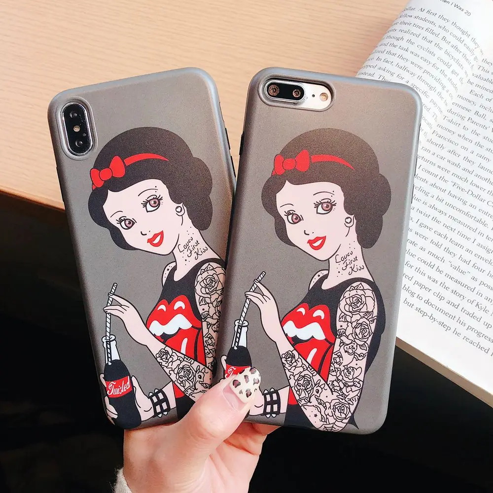 

Soft Phone Case for iPhone 7 8 6 6s Plus X XR XS Max Cola Tattoo Girl Silicone Cover for Samsung Galaxy S9 S8 Plus Note 9 8 Capa