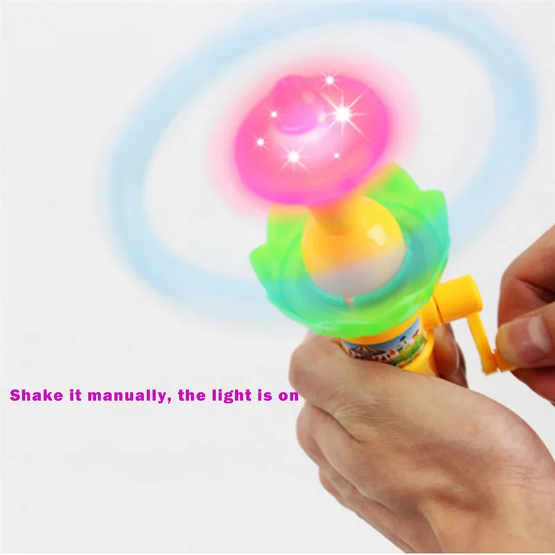 

2018 Hot Sale Kids Toys Light Flash Toys Hand-cranked Lights Carousel Amusement Puzzle Glow Toys speelgoed glow in the dark T