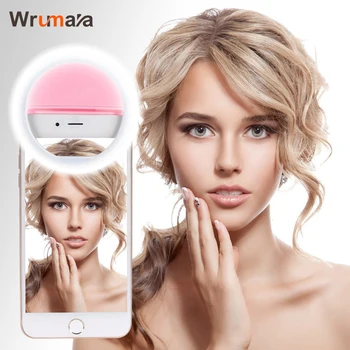 

Wrumava Charm Eyes mobile phone LED Selfie Ring Light Up Flash Photography Luminous soft Lamp 36pcs 3 Brightness for iPhone