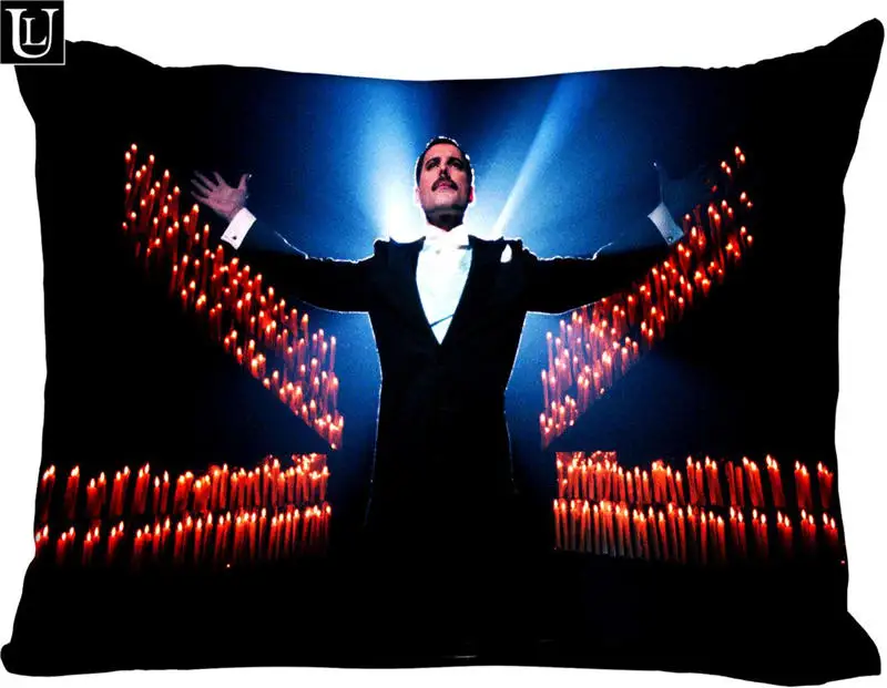 

Custom freddie mercury Rectangle Pillow Cover Size 45x35cm (one side) Print Custom Zipper Polyester Cotton Pillowcase more size