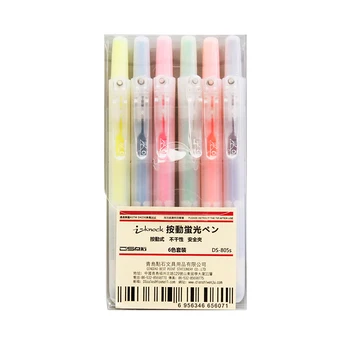 

Marker Pen Student Stationery Transparent Press-type Highlighter Office Supplies DIY Scrapbooking Diary Planner Fluorescent Pen