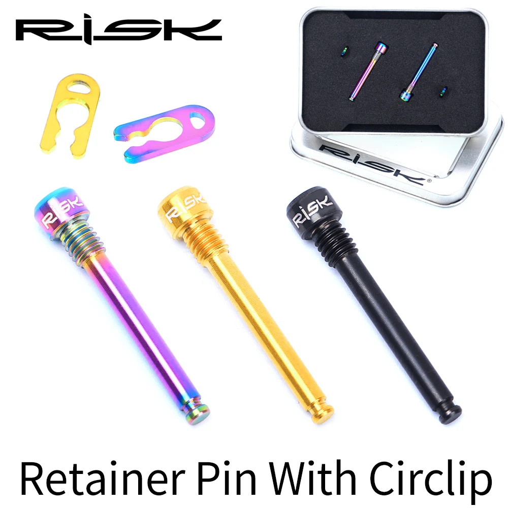 2PCS Bike Bicycle M4 Titanium Alloy Disc Brake Retainer Pin Threaded Bolts