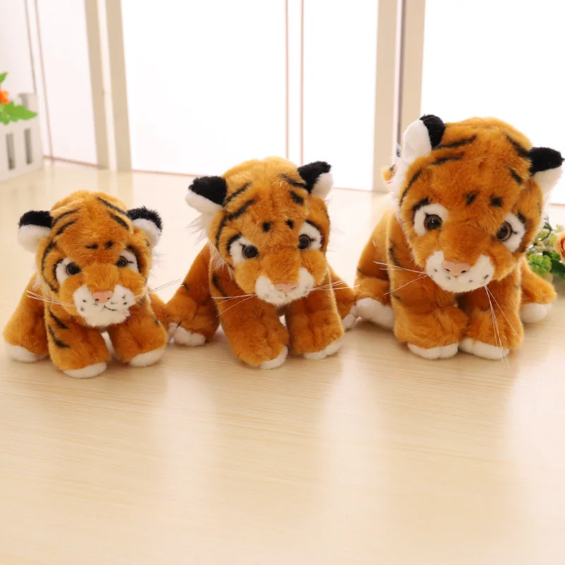 1 PC de simulación suave animales de Peluche de juguete de Peluche de tigre Animal de Peluche muñeca de algodón niños Brinquedo para el regalo de los niños Mdd40