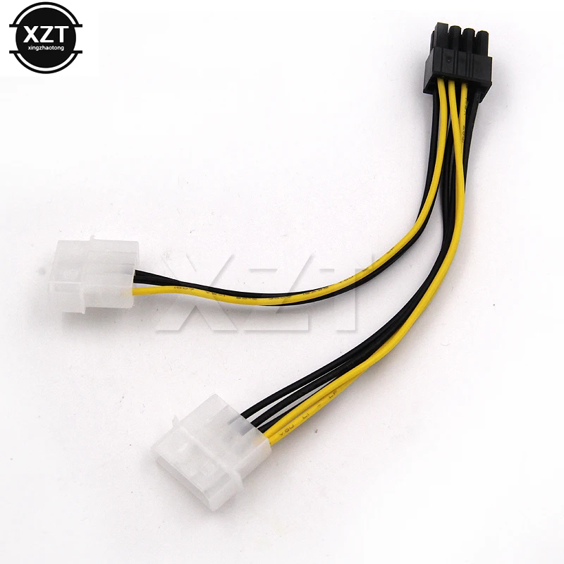 2 IDE Dual 4pin Molex IDE Male to 6 Pin Female PCI-E Y Molex Power Cable Adapter Connector for video cards
