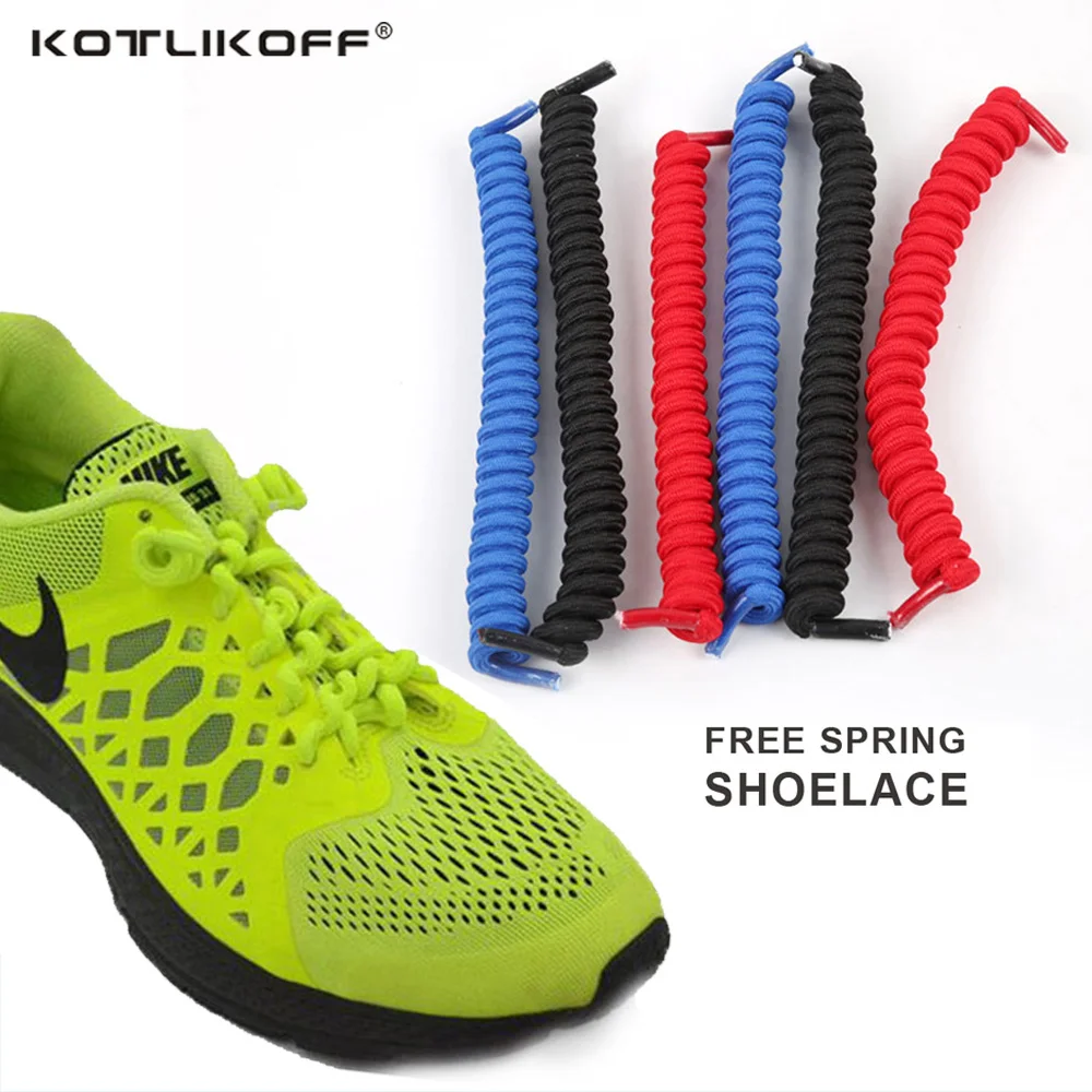 

KOTLIKOFF Running No Tie Shoelaces Fashion Unisex Candy Color Spring No Tie Shoelaces Elastic Sneakers Adult Kids Casual Shoes
