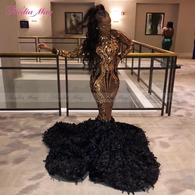 Black and Gold and Bronze Prom Dresses
