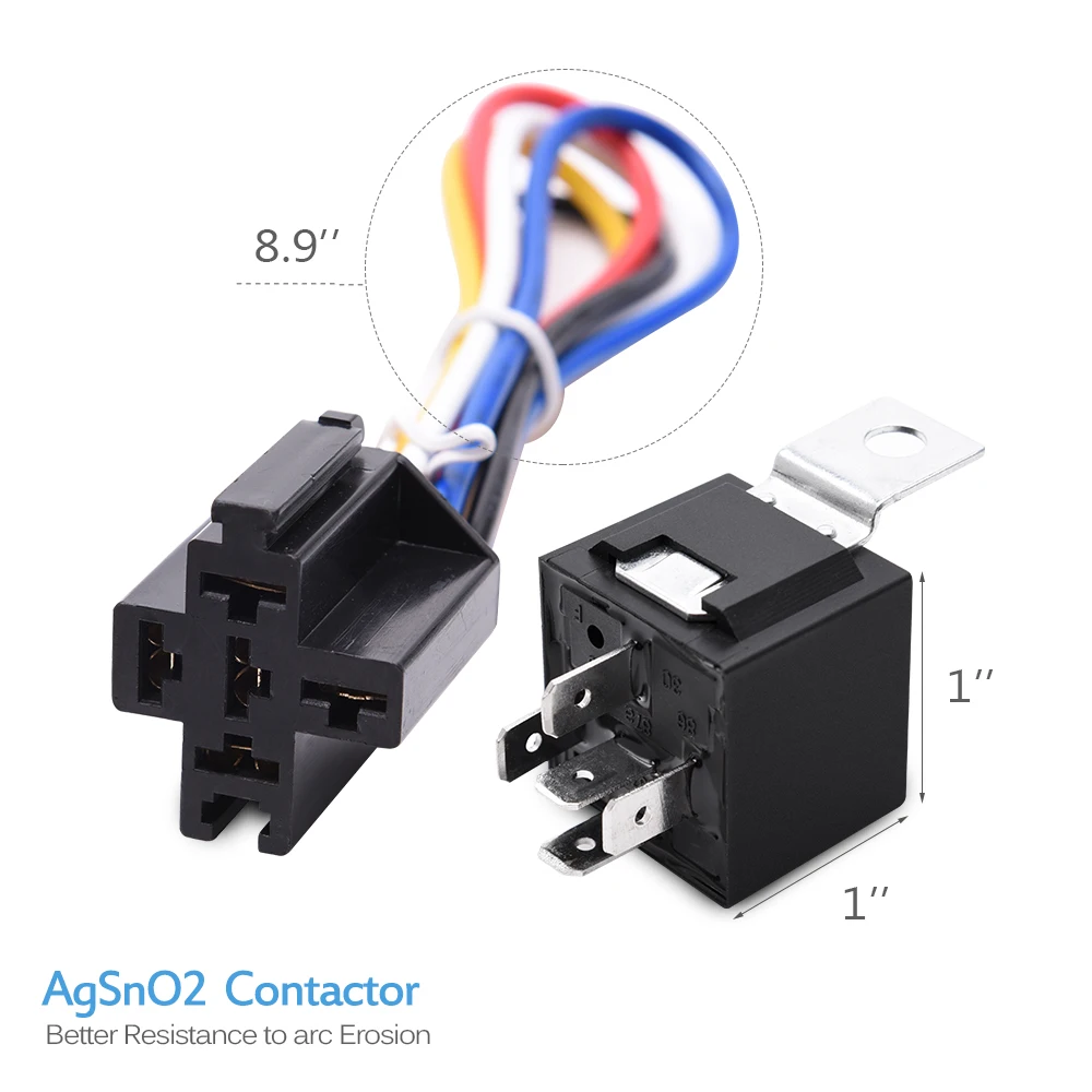 5 шт. epauto 30/40 Ампер реле Spdt 12V Предварительно проводной 4 Pin Реле монтажное основание релейный разъём держатель с плавленого ВКЛ/ВЫКЛ