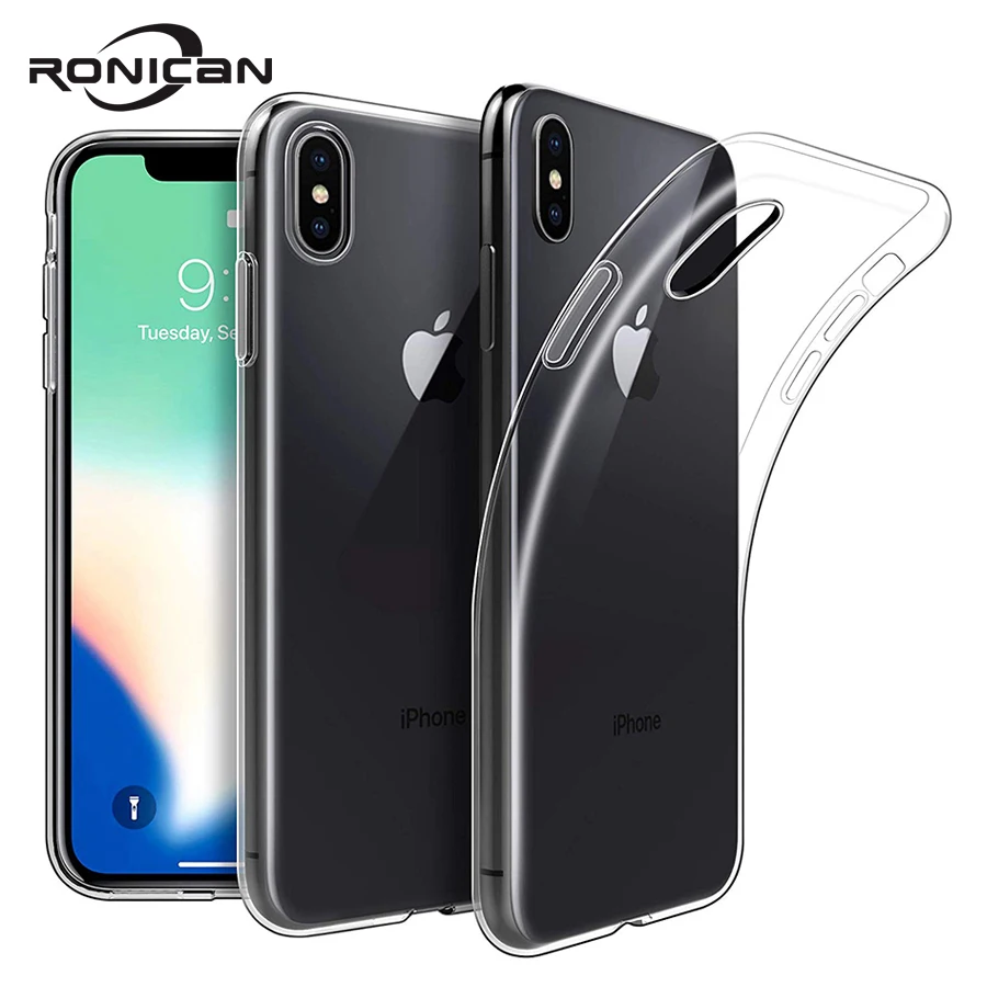 Чехол из мягкого ТПУ для iPhone 11 12 XS Max Mini чехол прозрачный тонкий кожаный MAX XR X 7 плюс