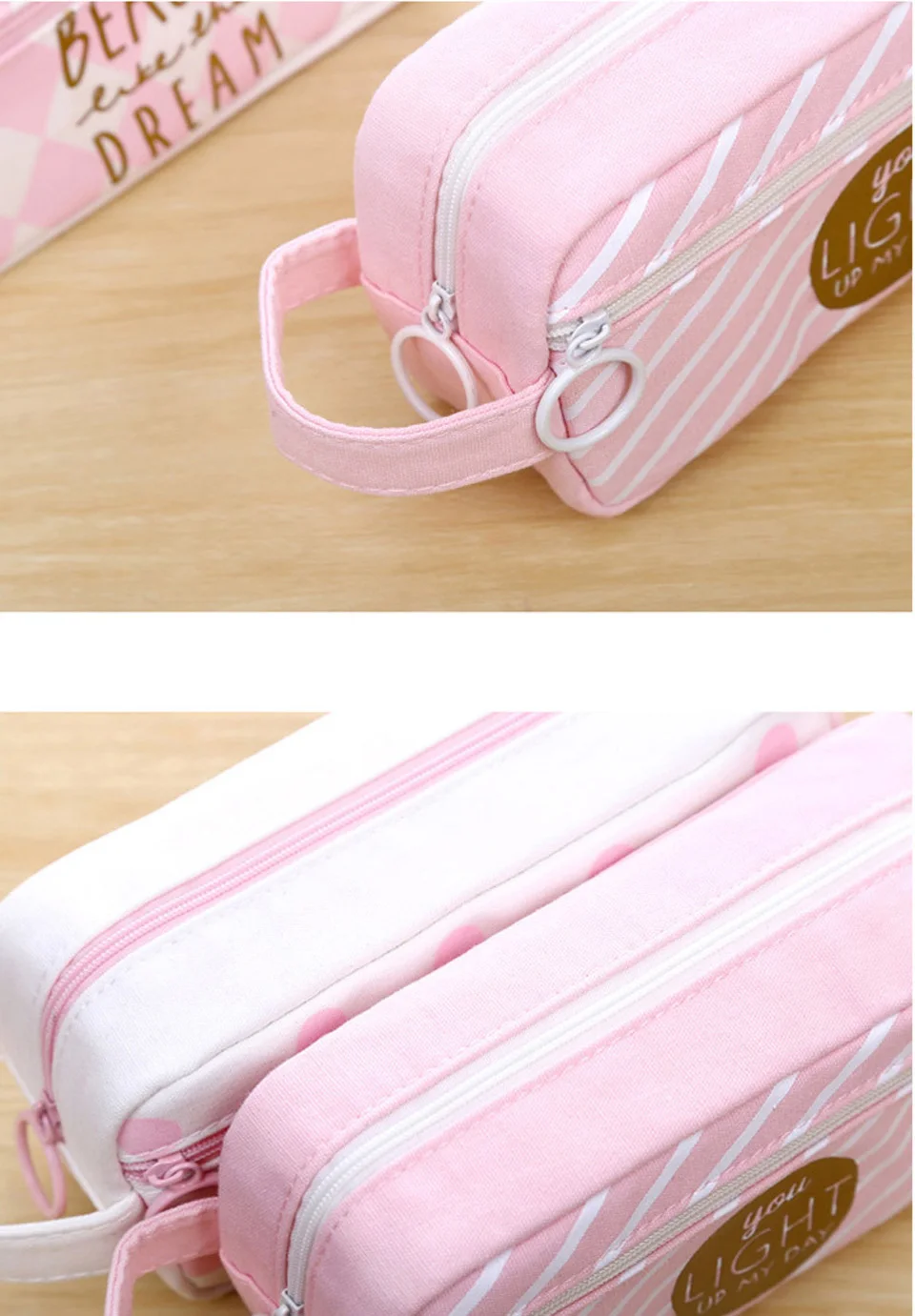 Милые розовые юбки-Карандаш Чехол Фламинго холст картина в подарок; школьный пенал карандаш сумка, школьные принадлежности канцелярские товары для хранения