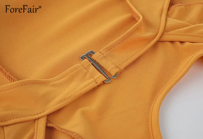 Forefair Sexy Backless Dress 2019 Women Summer Dresses Vestidos Ladies Sundress Sleeveless Ruffle Yellow black Tank Mini Dress (3)