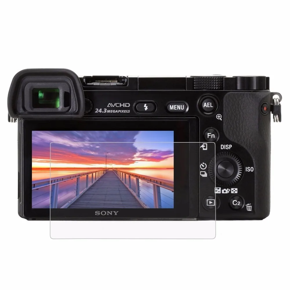 Пленка PULUZ для камеры Sony A6000 / A6300/A6500 2.5D изогнутый край твердость поверхности 9H