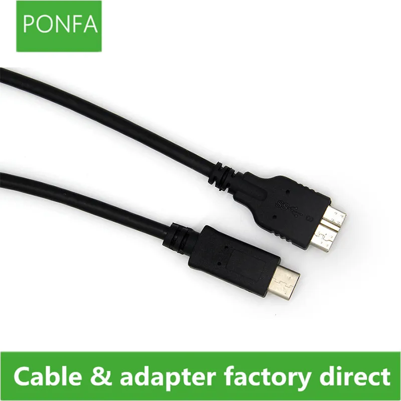 

USB 3.1 Type C to USB 3.0 Micro B Video Output Connector Fast Data Sync Cable For New Macbook Pro Xiaomi 4S