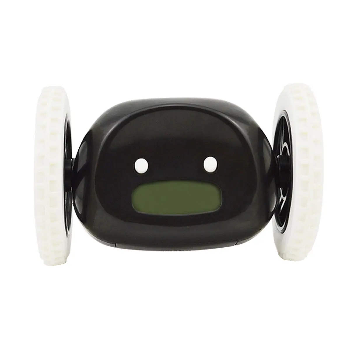 

HOT-Moving Runaway Running On Wheels Digital LCD Alarm Clock Chase the Alarm