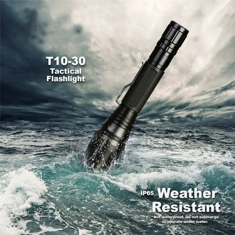 X800 Zoomable XML T6 LED Tactical Flashlight+18650 Battery+Charger+Case torch powerful led flashlight rechargeable #4A29 (7)