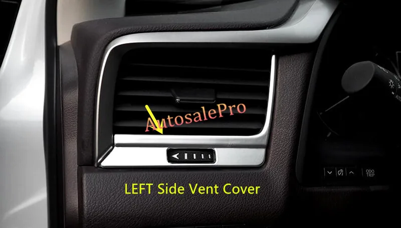 

left hand drive cars For LEXUS RX200t RX450h 2016 ABS Chrome Interior Console Air Condition Vent Outlet Cover Trim