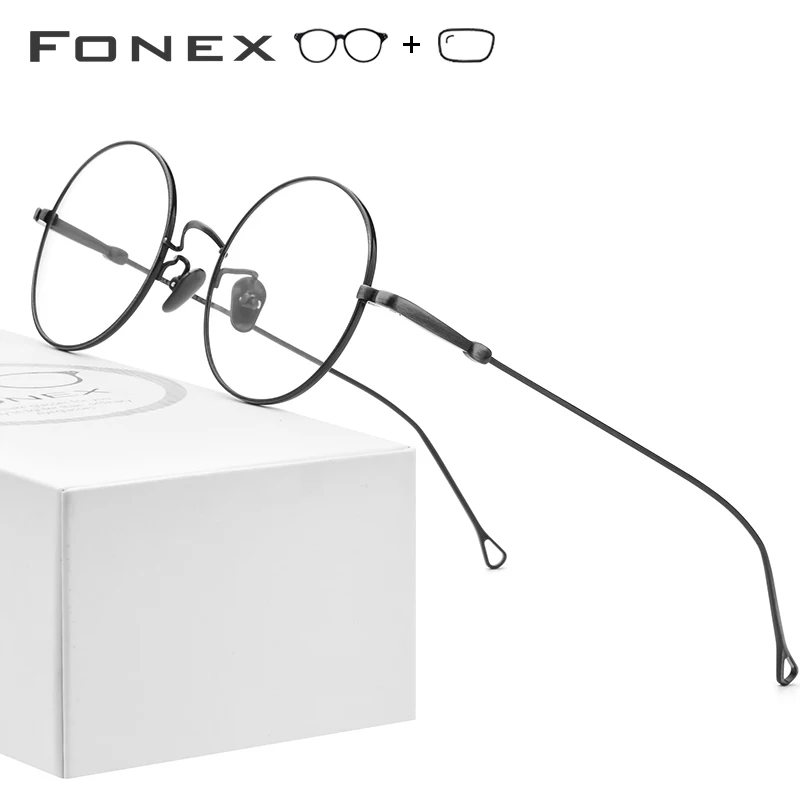 

Pure Titanium Prescription Glasses Frame Men Vintage Retro Round Myopia Optical Eyeglasses Frames Women Small Circle Eyewear