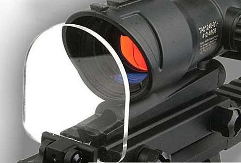 Airsoft прицелы объектива Bulletproof Красный Зеленая точка зрения областей покрытия (откидной крышкой W/2 запасных объектива) прозрачный